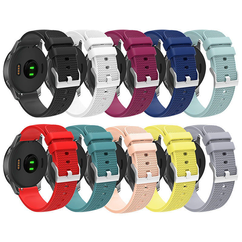 22mm Grid Design Silicone Wrist Band Adjustable Replacement Smartwatch Strap with Silver Buckle 22mm Grid Design Silicone Wrist Band Adjustable Replacement Smartwatch Strap with Silver Buckle